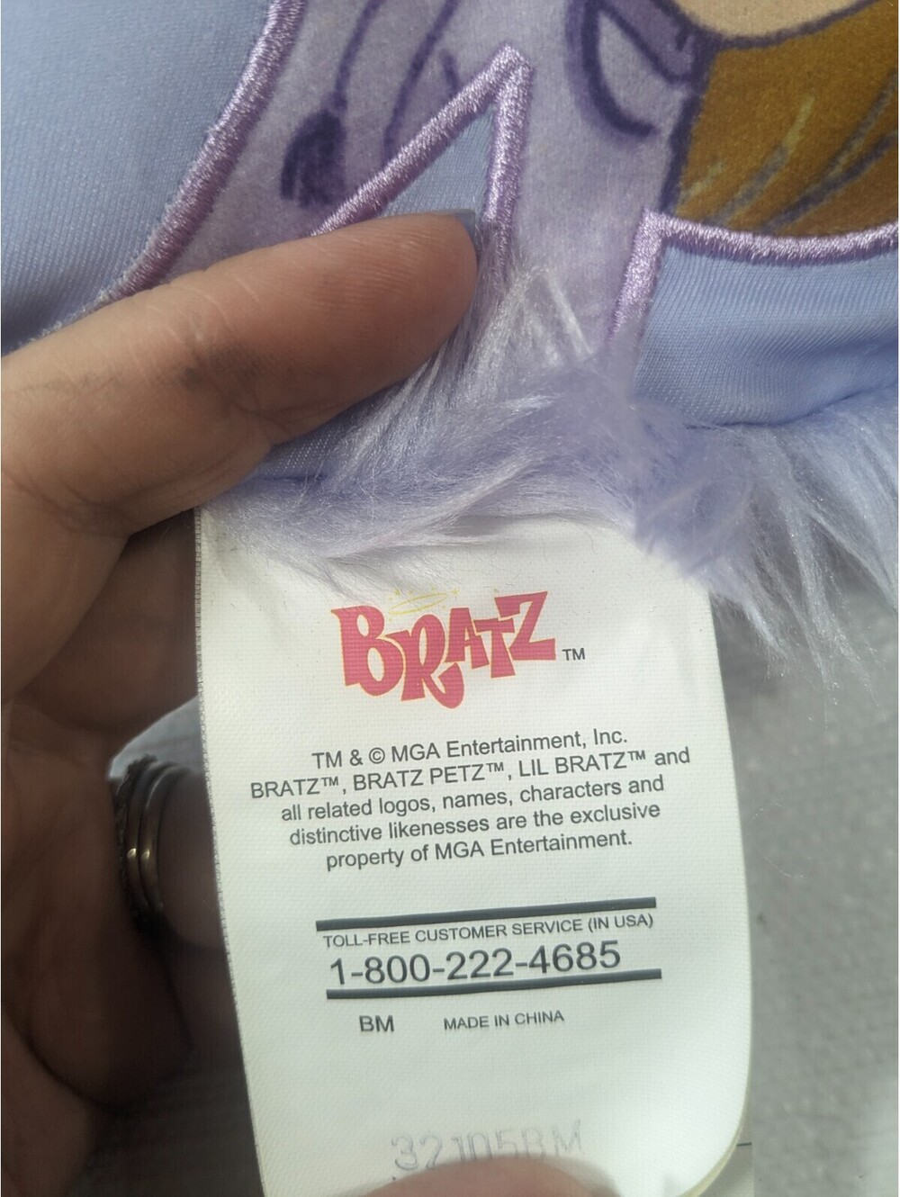 Vintage Bratz dolls MGA home decor pillow room purple heart shaped brats floral - Picture 6 of 8